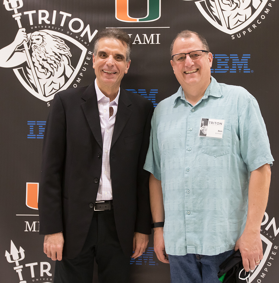 Nick Tsinoremas and Ben Kirtman at TRITON Supercomputer Launch Celebration