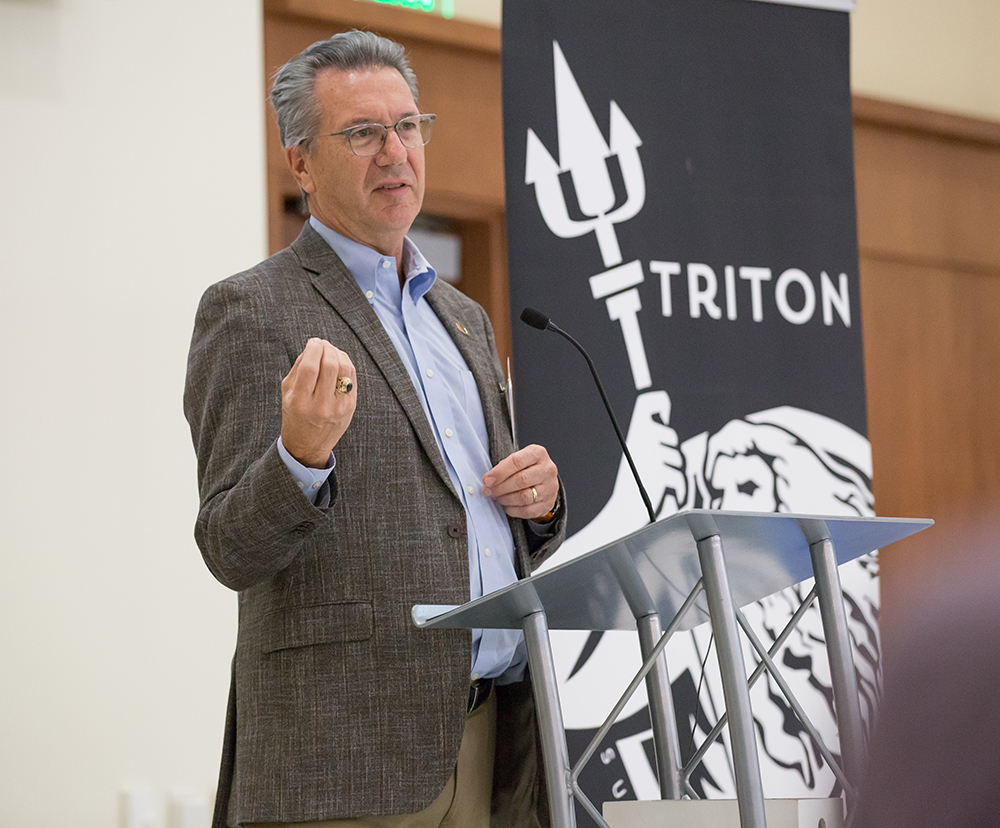 Provost Jeffrey Duerk speaks at University of Miami-IBM TRITON supercomputer launch event
