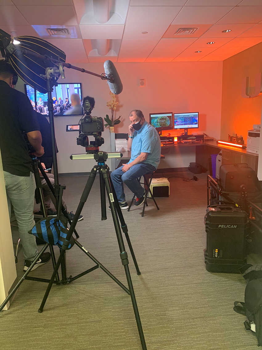 Dr. Ben Kirtman filming a video segment for IDSC
