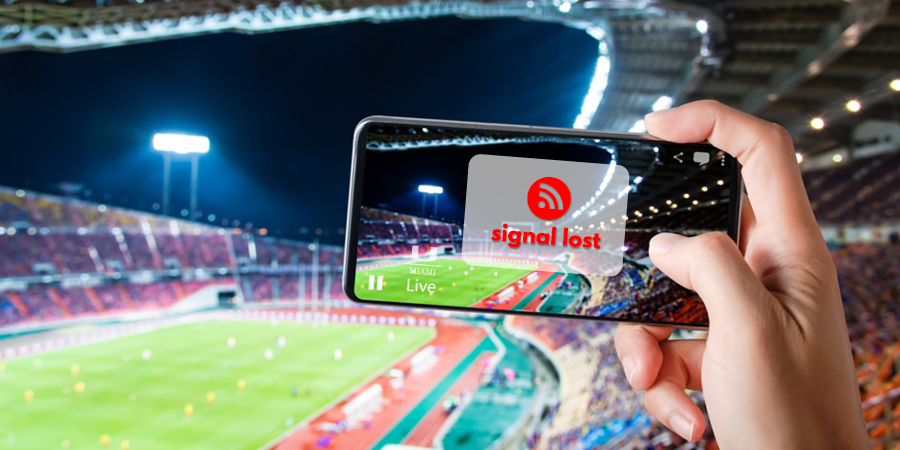 signal loss in stadium