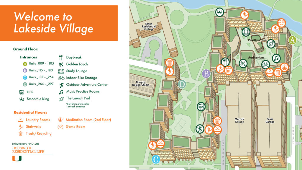 University of Miami Lakeside Village map