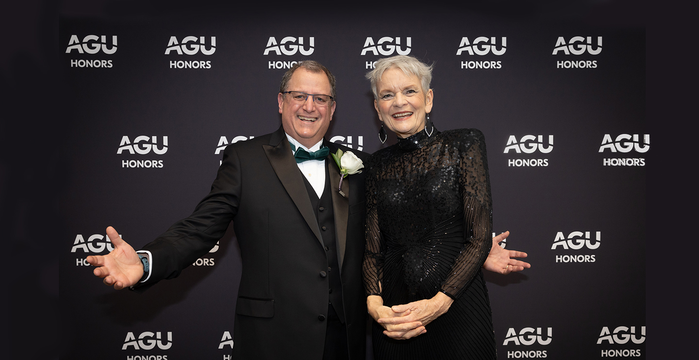 2023 AGU Fellow Honoree Dr. Ben Kirtman and 2023-24 AGU President Dr. Lisa Graumlich