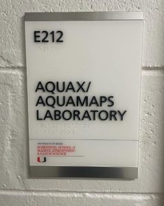 AguaX/AquaMaps Laboratory signage