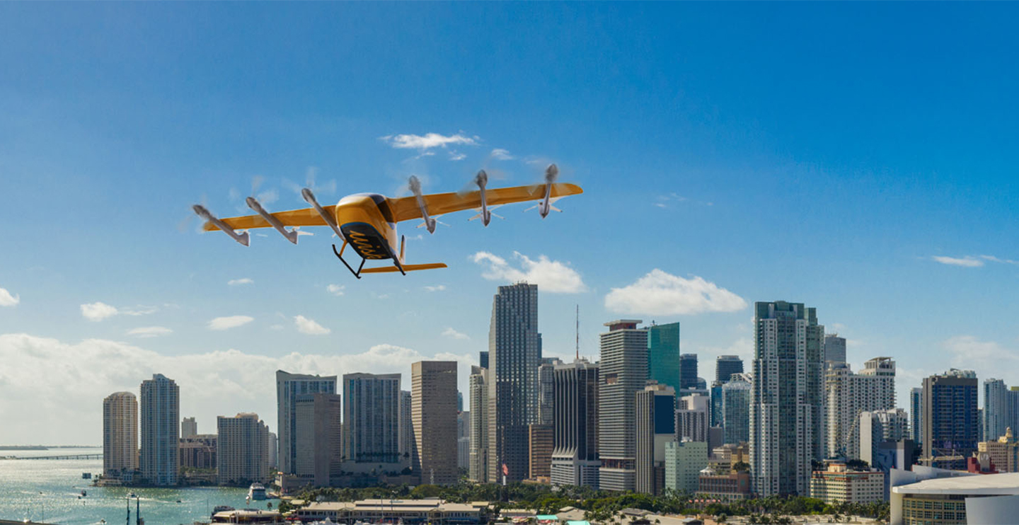Wisk Aero taxi over Miami