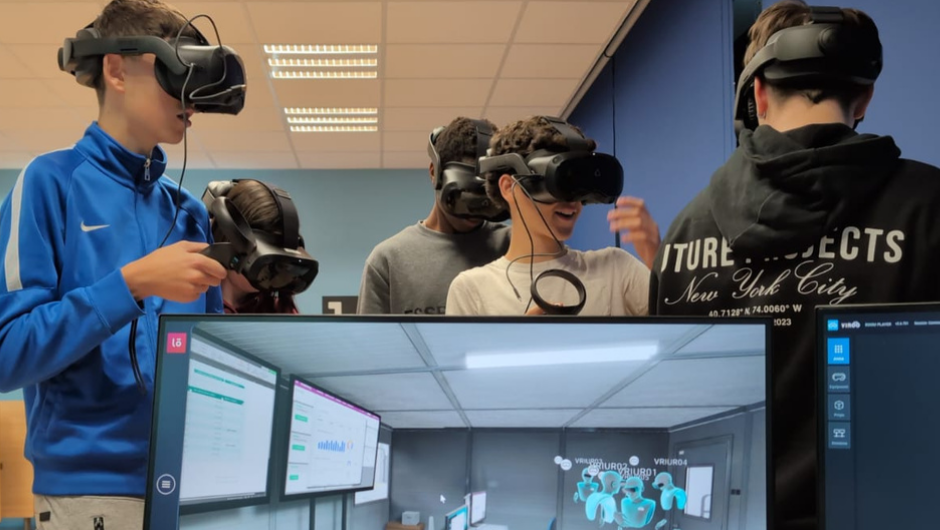 Students using XR