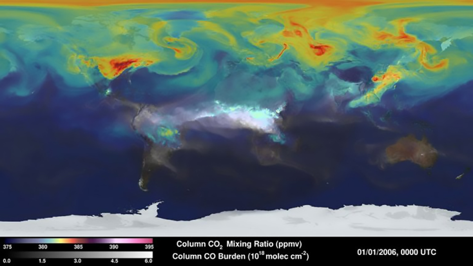 Simulated Atmospheric Carbon